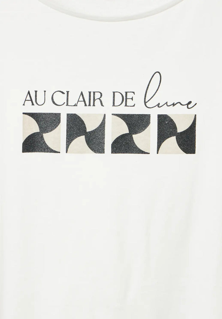Street One - Vit t-shirt AU CLAIR DE LUNE