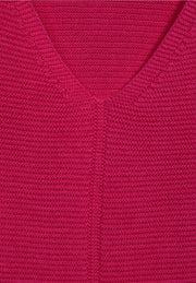 Cecil - Hallonröd V-ringad pullover