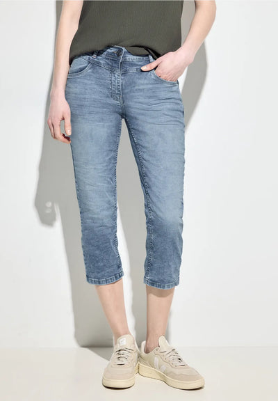 Cecil - Scarlett ljusblå capri jeans