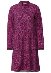 Cecil - Småmönstrad klänning med krage