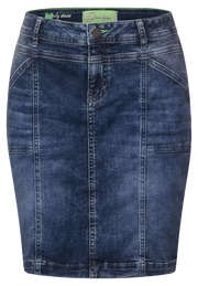 Street One - Blå jeanskjol med hög midja