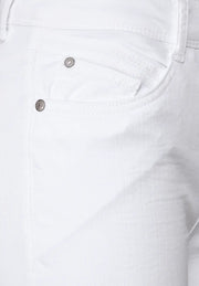 Street One - Vita jeans york hög midja