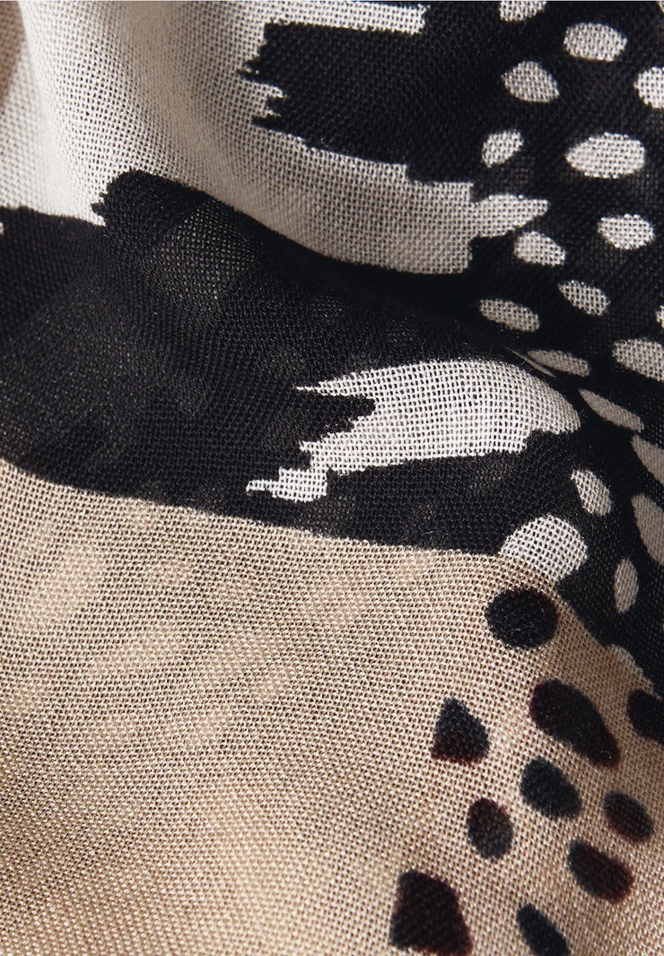 Street One - Brun beige fyrkantssjal Livaeco™