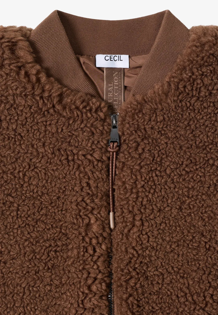 Cecil - Brun teddyväst
