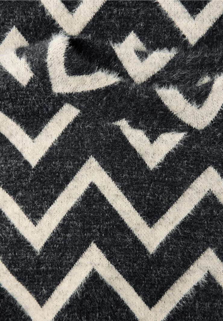 Street One - Stickad klänning i fjädergarn