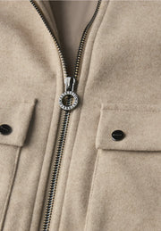 Street One - Beige jacka med avtagbar krage