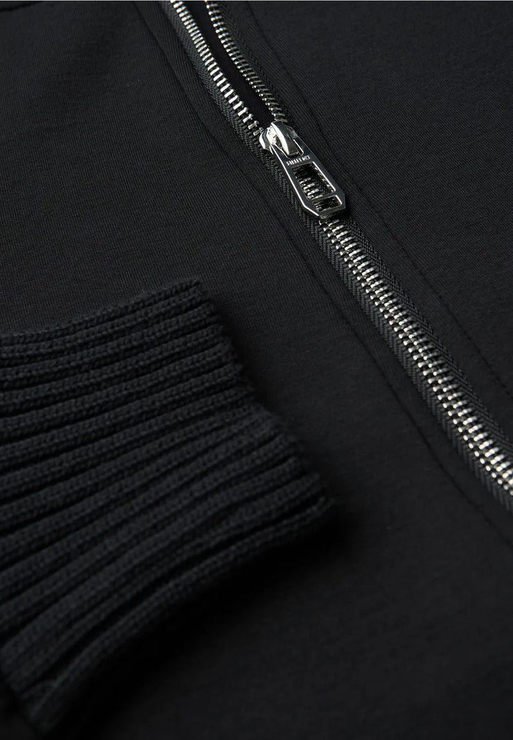Street One - Svart lång sweatshirtjacka