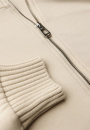 Street One - Beige lång sweatshirtjacka