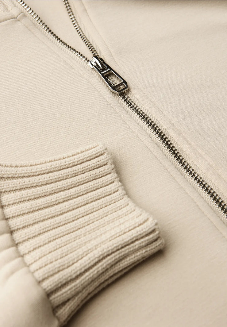 Street One - Beige lång sweatshirtjacka