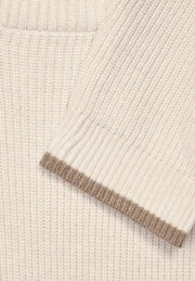 Street One - Creme stickad polotröja