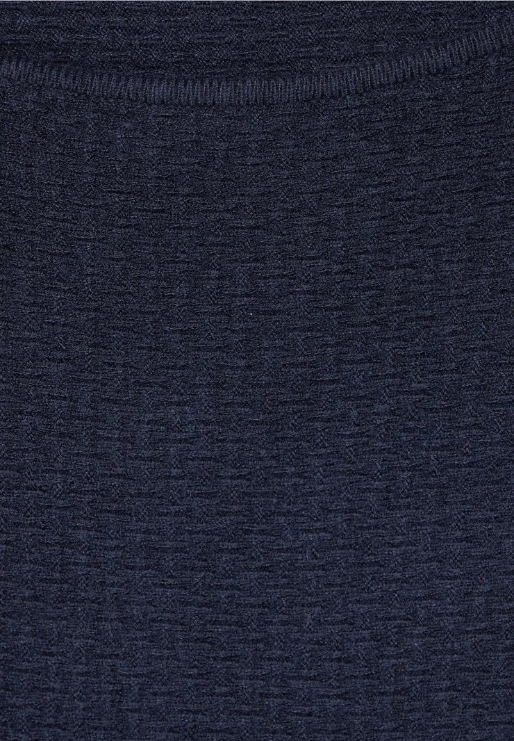 Street One - Mörkblå strukturstickad tröja