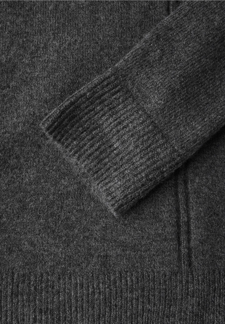 Street One - Grå stickad polotröja