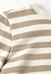 Street One - Beige randig tröja