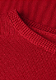 Street One - Röd finstickad tröja i bomull viskos