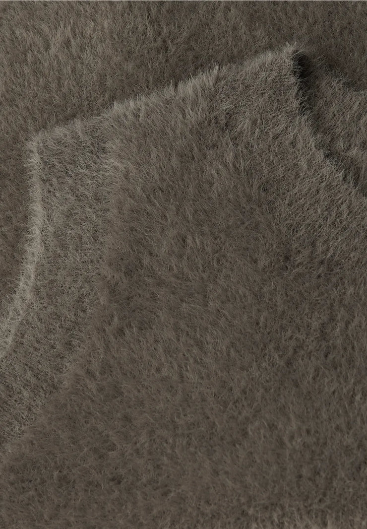 Street One - Brun väst i fjädergarn