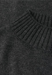 Street One - Mörkgrå stickad polotröja