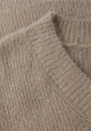 Street One - Beige V-ringad fjädergarnströja