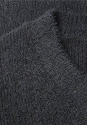 Street One - Mörkgrå V-ringad fjädergarnströja