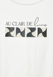 Street One - Vit t-shirt AU CLAIR DE LUNE