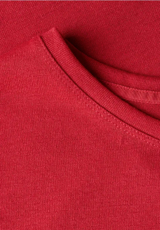 Street One - Röd t-shirt med texttryck