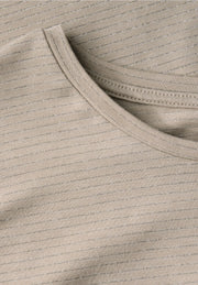 Street One - Beige silverrandig topp