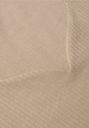 Street One - Beige hjärtringad ribbad topp
