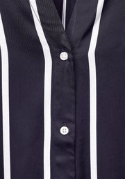 Street One - Randig blus i siden-look