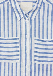 Street One - Blå randig linneskjorta
