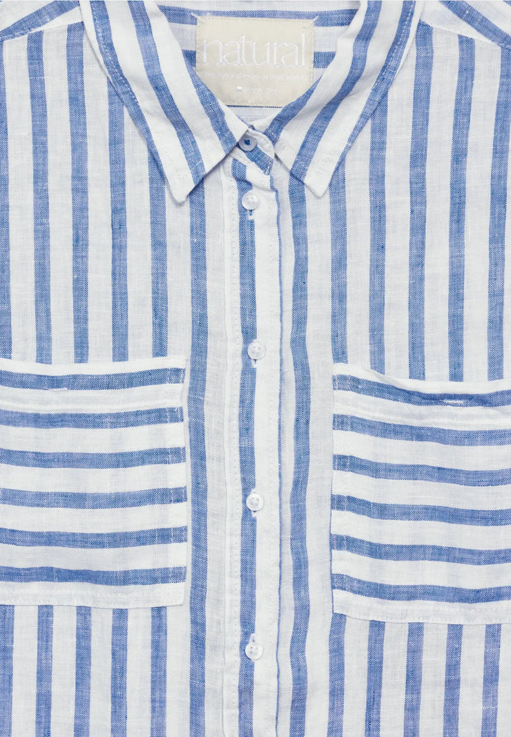 Street One - Blå randig linneskjorta
