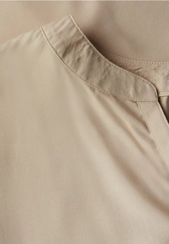 Street One - Beige kortärmad blus