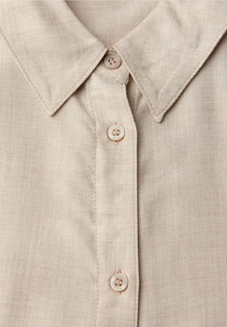 Street One - Beige blus med revär
