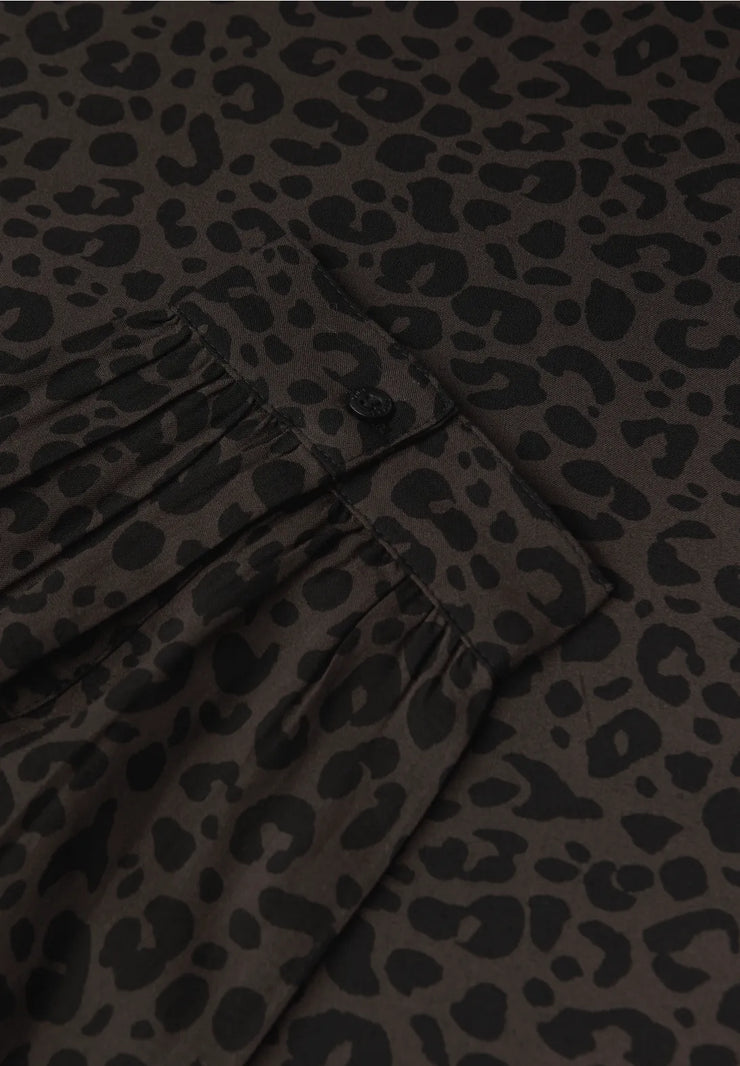 Street One - Brun leopard blus i tunikamodell
