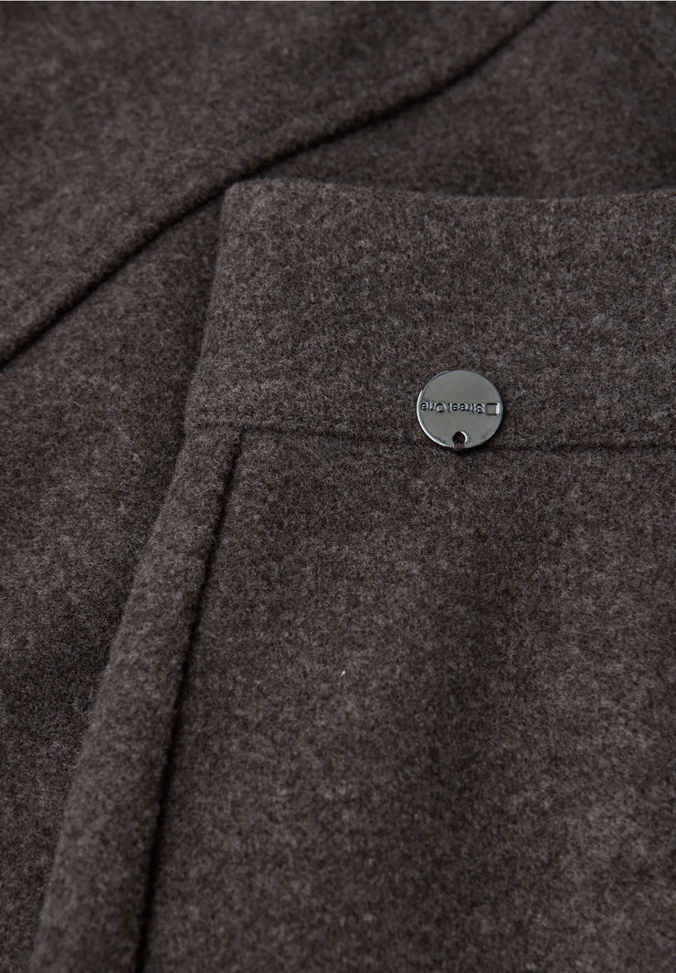 Street One - Maja brun kjol i ylle-look