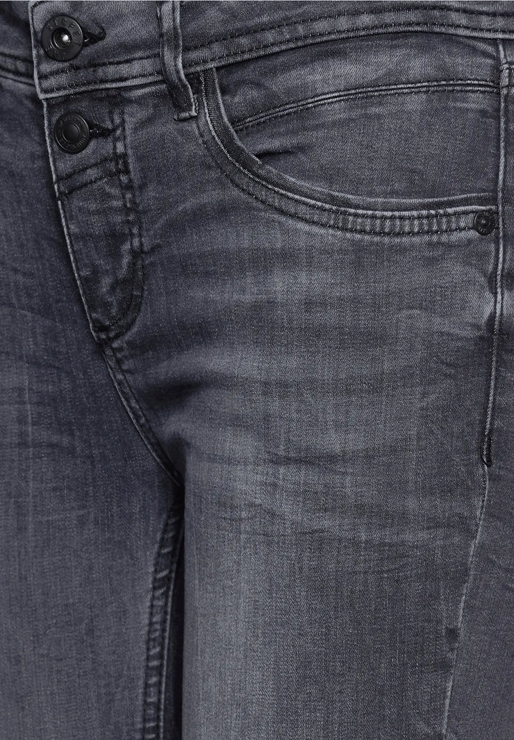 Street One - York grå jeans mediumhög midja