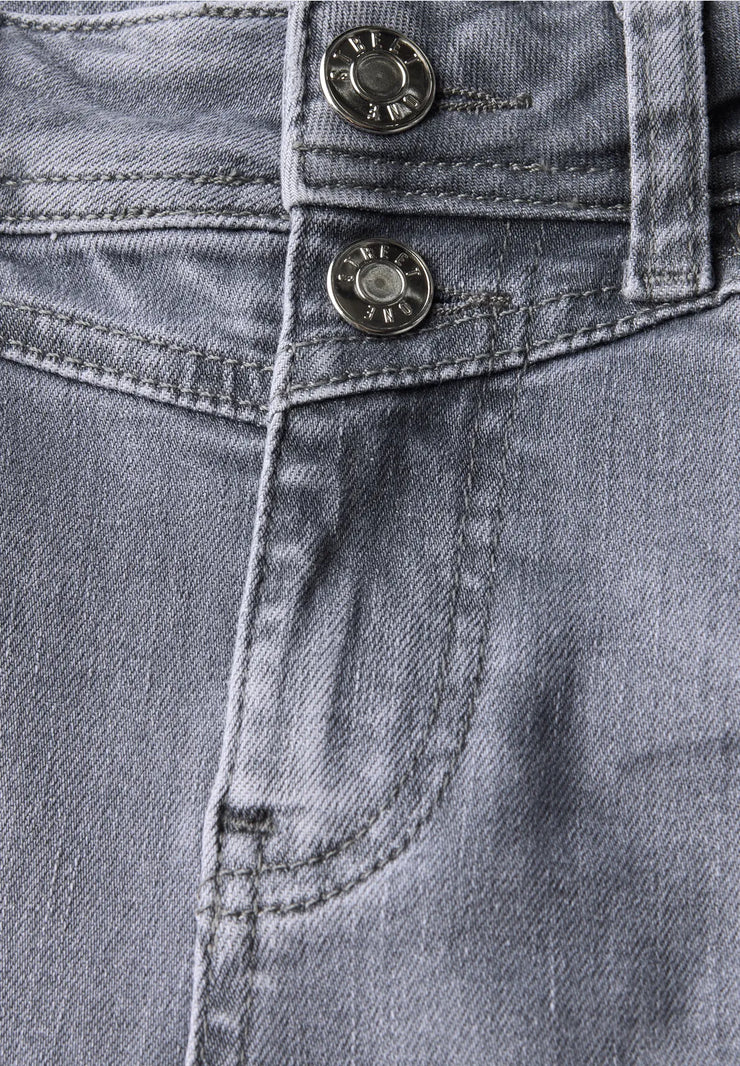 Street One - Grå Bootcut jeans hög midja