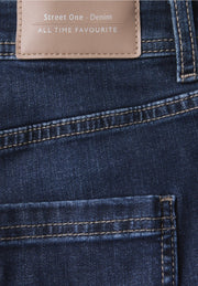 Street One - Blå Bootcut jeans hög midja