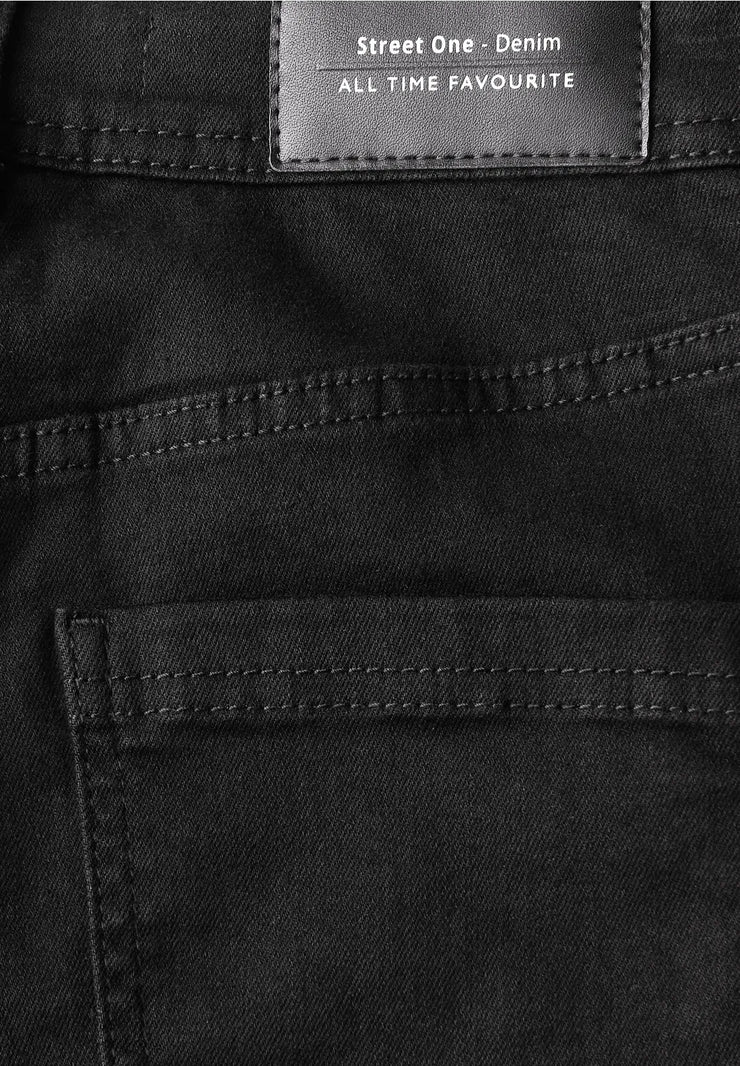 Street One - Svarta Bootcut jeans hög midja