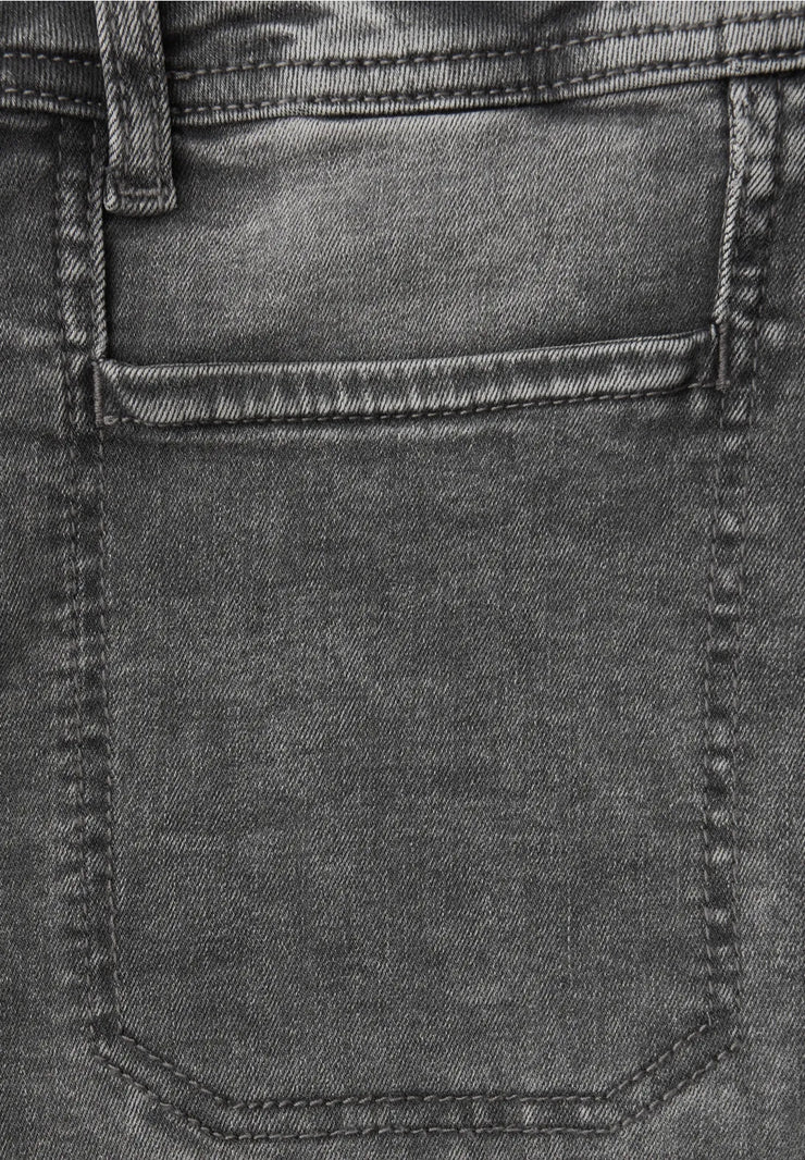 Street One - Grå vida jeans med påsydda fickor