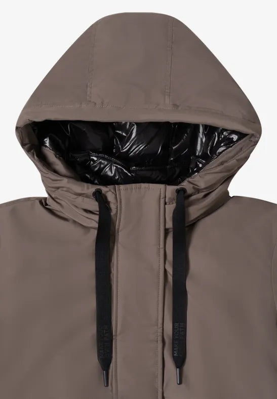 Cecil - Brun vadderad parkas