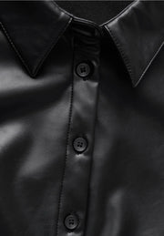 Cecil - Skjortklänning i läderimitation