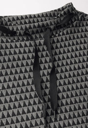 Cecil - Gråsvart klänning i jacquard