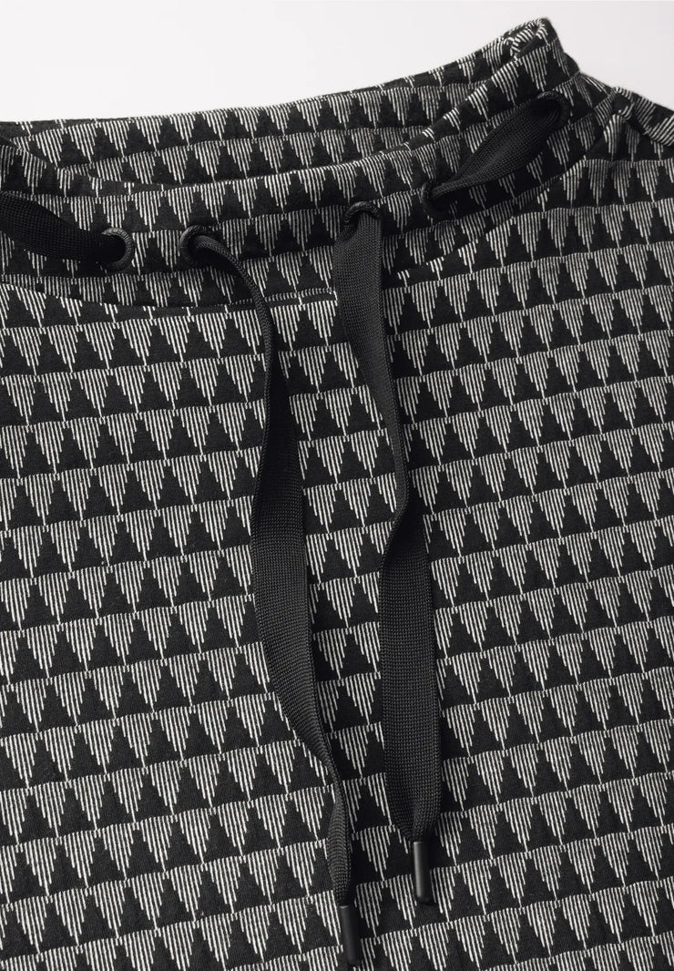 Cecil - Gråsvart klänning i jacquard