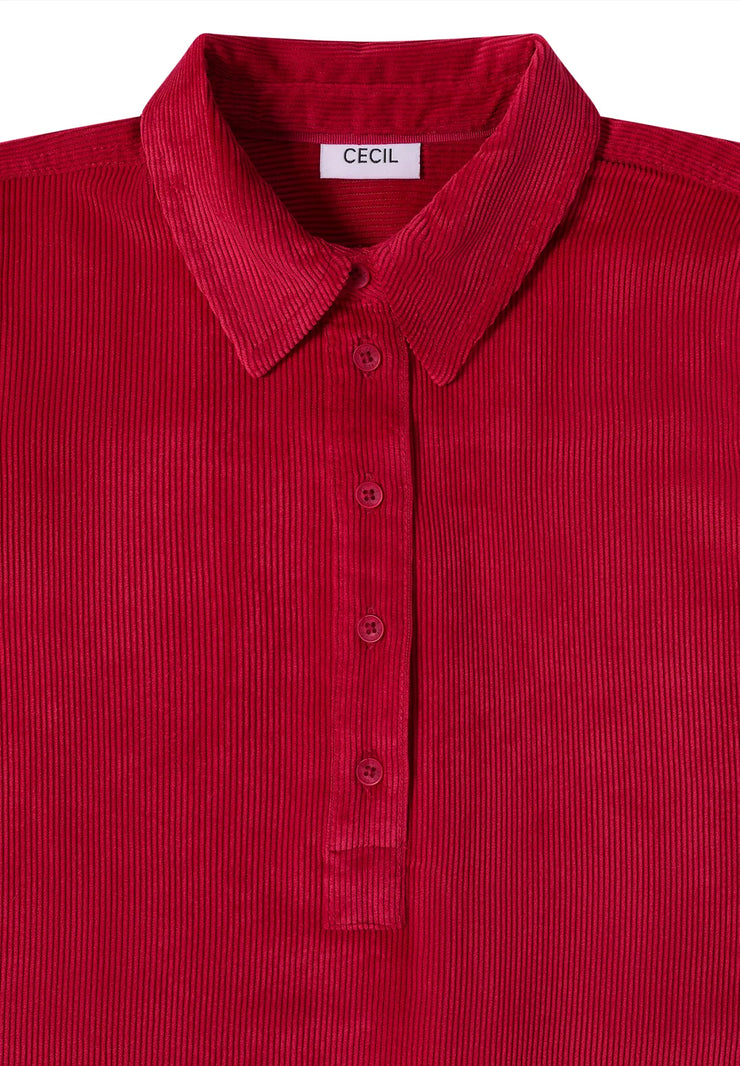 Cecil - Röd manchesterklänning