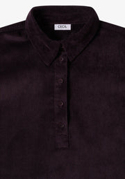 Cecil - Vinröd manchesterklänning