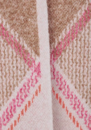 Cecil - Rutig cardigan med huva