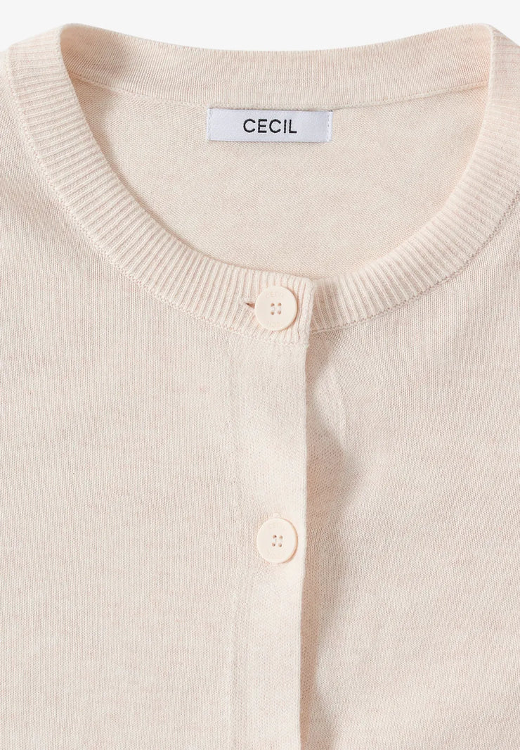Cecil - Beige kofta med knappar
