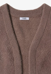 Cecil - Brun väst i fjädergarn