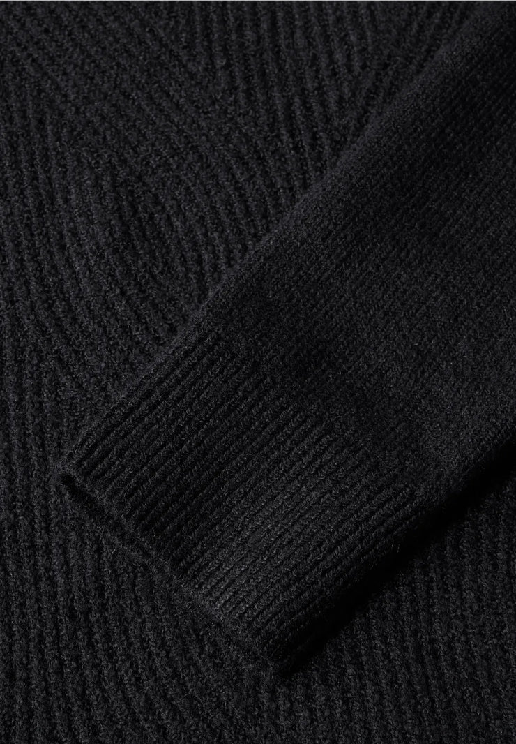 Cecil - Svart kabelstickad tröja