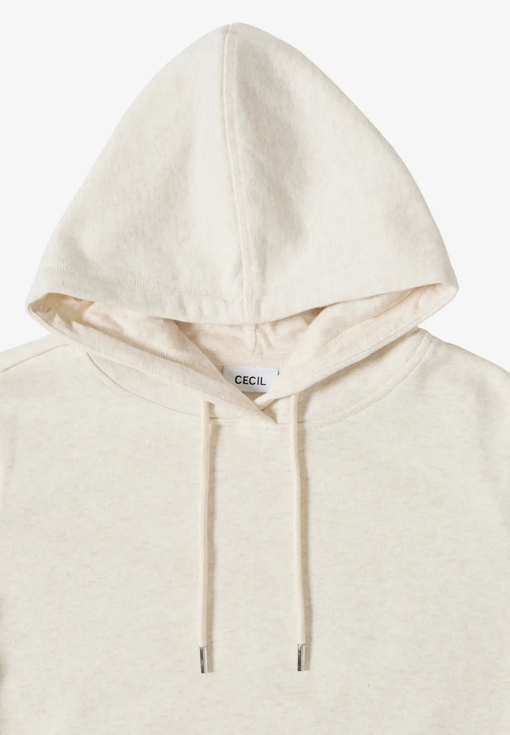 Cecil - Beige sweatshirt med huva