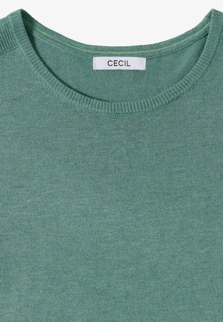 Cecil - Grön finstickad tröja
